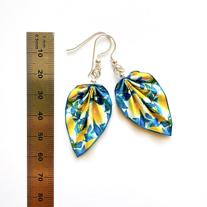 Boucles d'oreilles origami orange – Bijoux légers en papier fait main