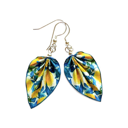 Boucles d'oreilles origami orange – Bijoux légers en papier fait main