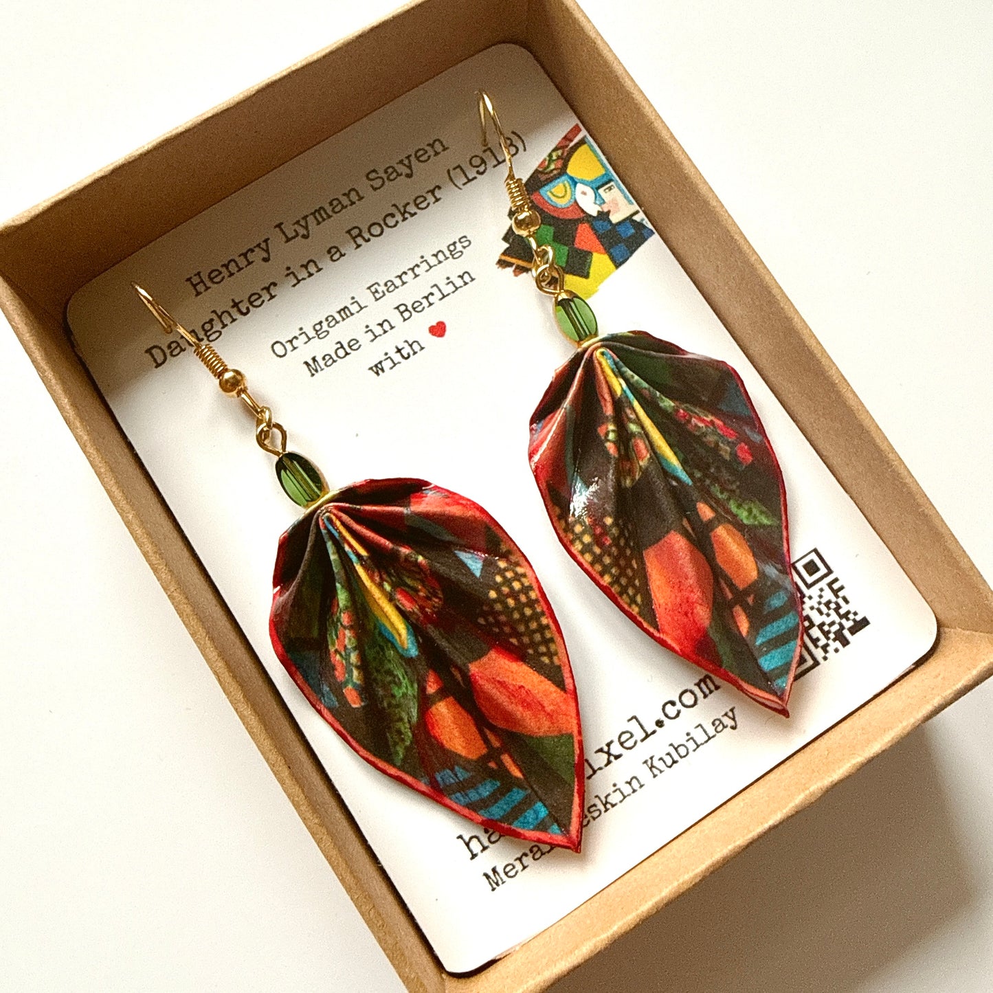 Henry Lyman Sayen Daughter in a Rocker Origami Earring