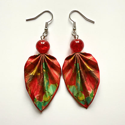 Nature Inspired Origami Earrings Newyear, Paper Leaf Jewelry, Everyday Lightweight Earrings