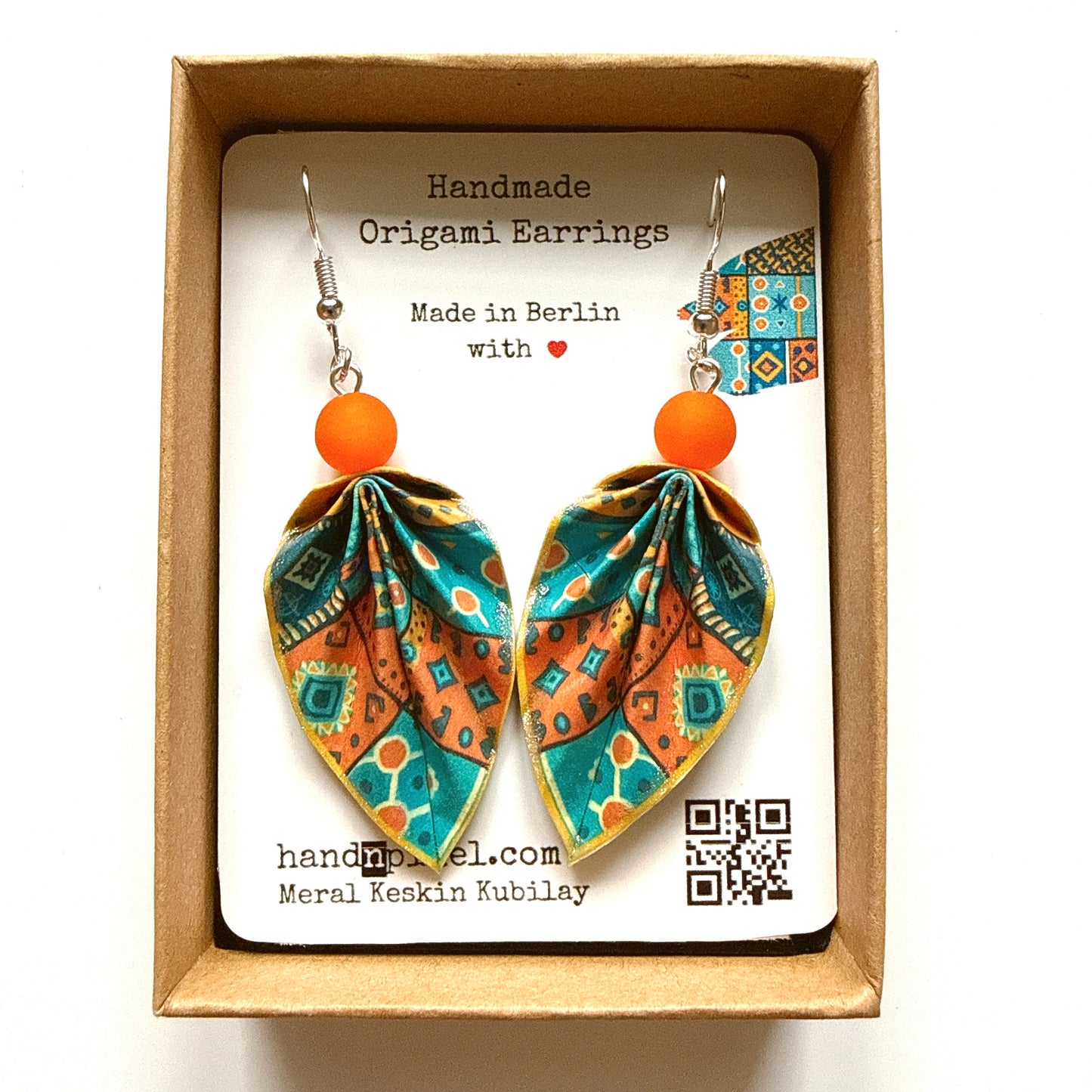 Origami Leaf Earrings – Handmade Minimalist Jewelry