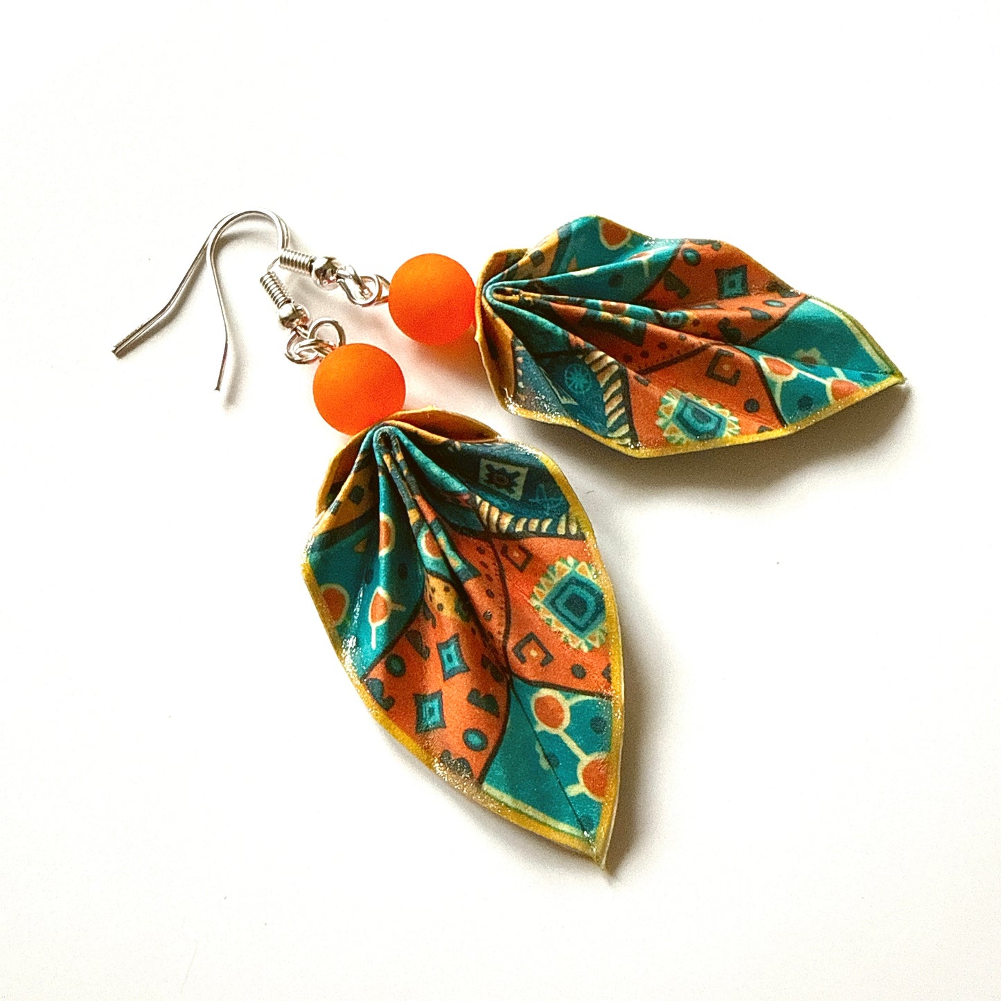 Origami Leaf Earrings – Handmade Minimalist Jewelry