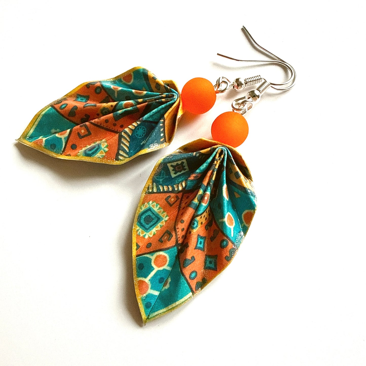 Origami Leaf Earrings – Handmade Minimalist Jewelry