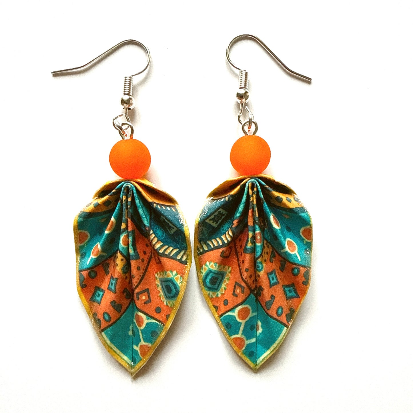 Origami Leaf Earrings – Handmade Minimalist Jewelry