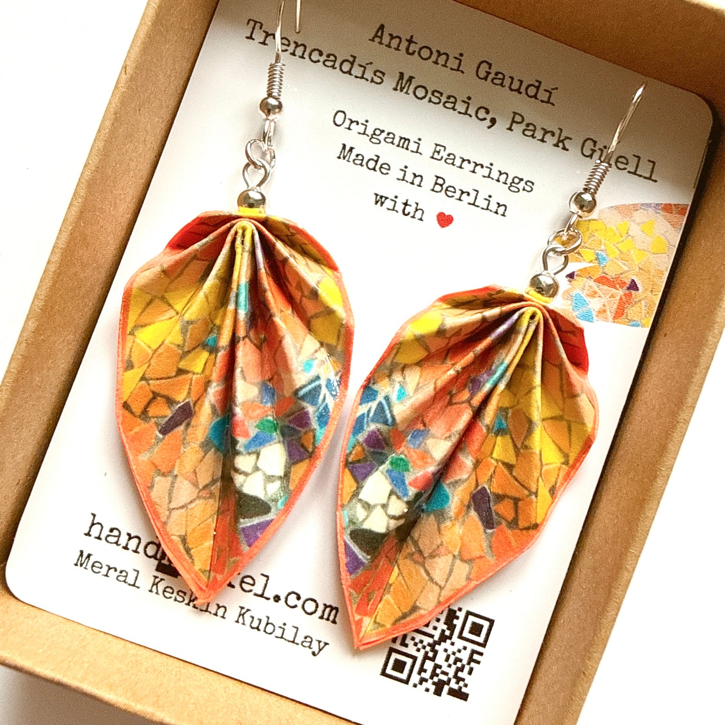 Origami Earrings: Handmade Paper Jewelry Gaudi Mosaic