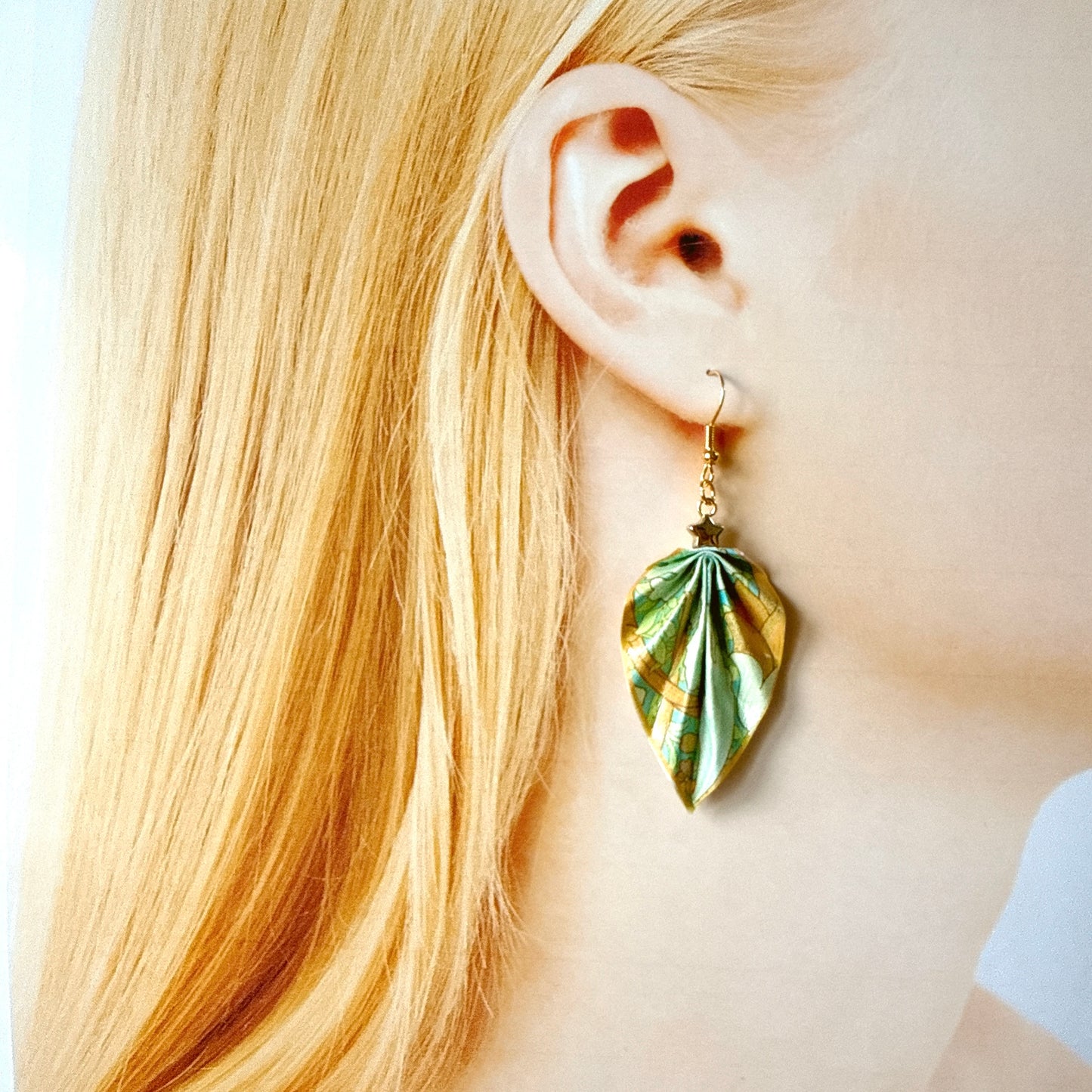 W.Morris St. James (1881) Origami Leaf Earrings