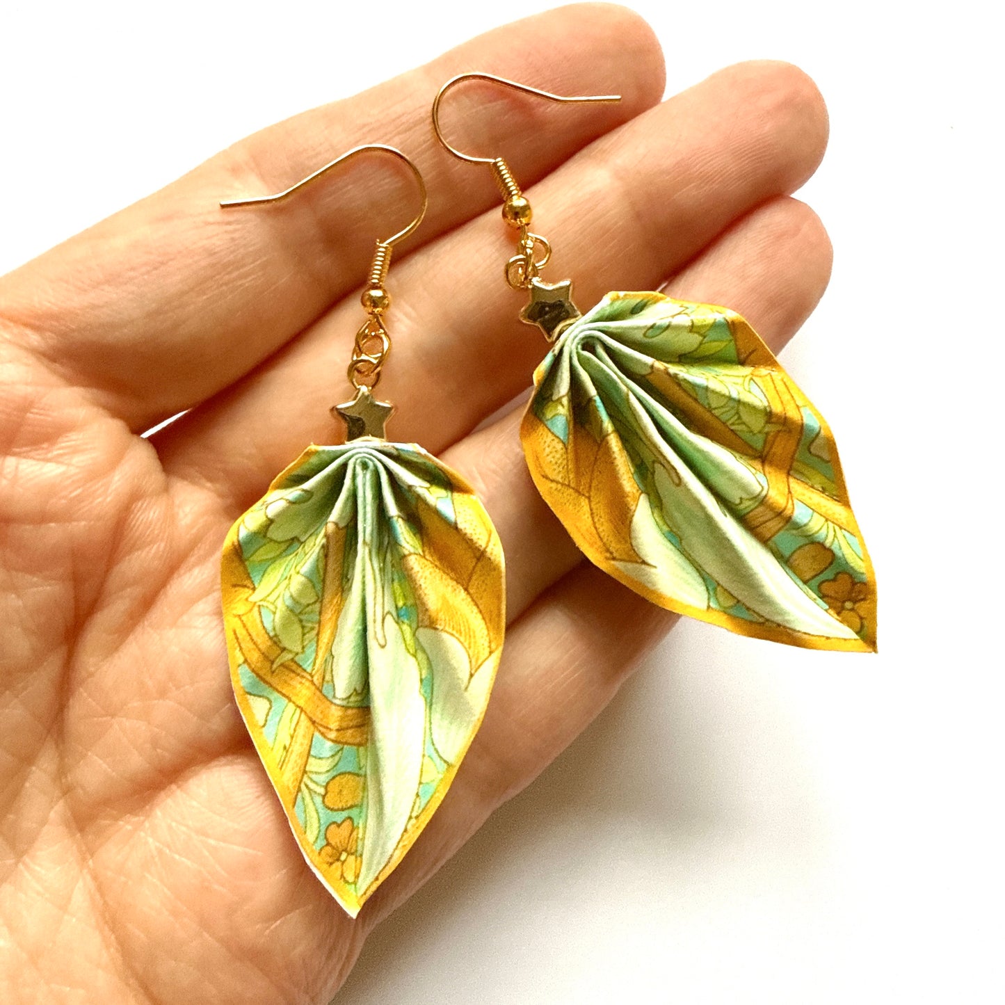 W.Morris St. James (1881) Origami Leaf Earrings