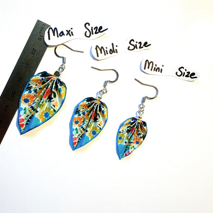 Origami-Ohrringe in Form von Herbstlaub: Handgefertigter Papierschmuck