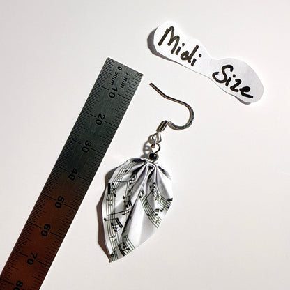 Origami-Musik-Ohrringe – Leichter Papierschmuck „Für Elise“