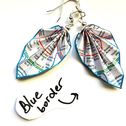 Origami-Ohrringe in Form von Herbstlaub: Handgefertigter Papierschmuck