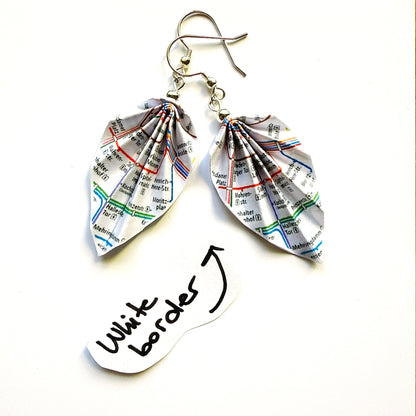 Origami-Ohrringe in Form von Herbstlaub: Handgefertigter Papierschmuck