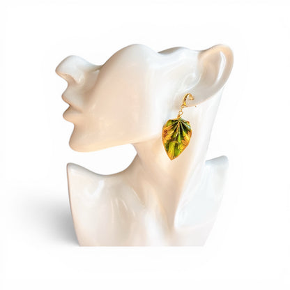 Boucles d'oreilles origami orange – Bijoux légers en papier fait main