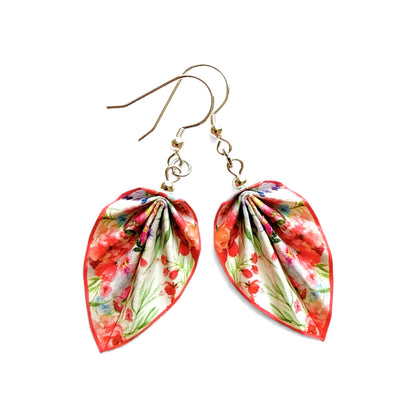 Origami-Ohrringe Orange – Leichter, handgefertigter Papierschmuck