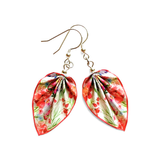 Origami-Ohrringe Orange – Leichter, handgefertigter Papierschmuck