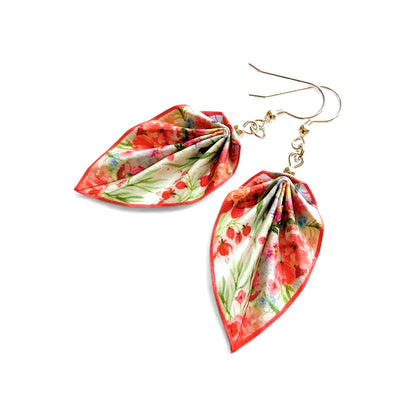 Origami-Ohrringe Orange – Leichter, handgefertigter Papierschmuck