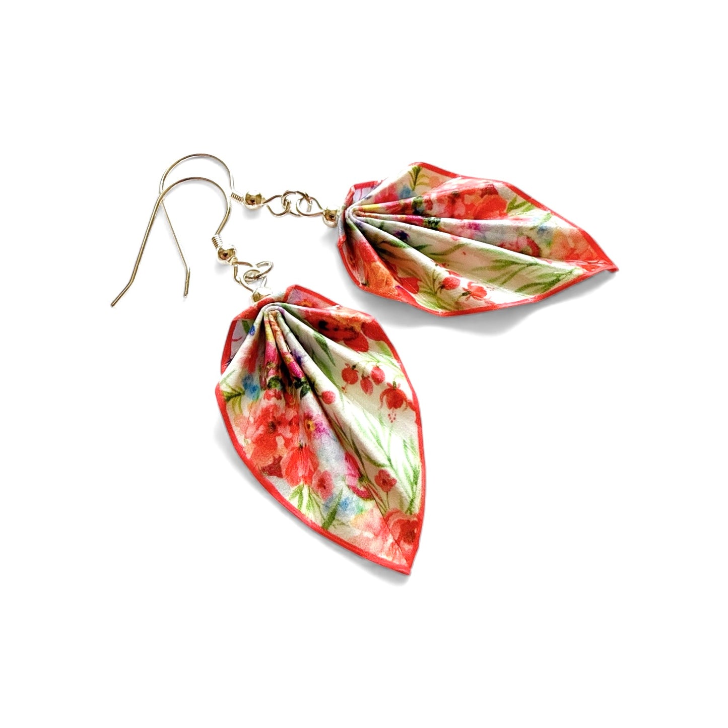 Origami-Ohrringe Orange – Leichter, handgefertigter Papierschmuck