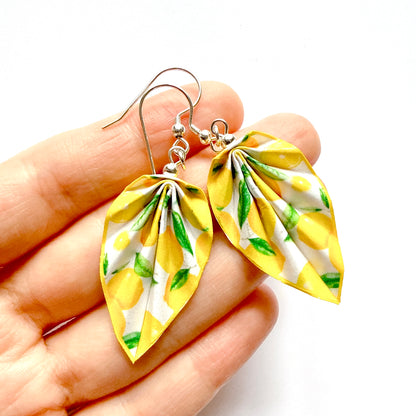 Origami-Ohrringe Orange – Leichter, handgefertigter Papierschmuck