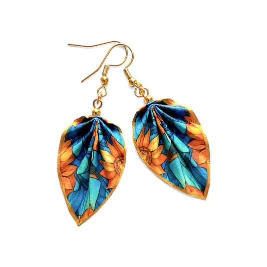 Origami-Ohrringe Orange – Leichter, handgefertigter Papierschmuck