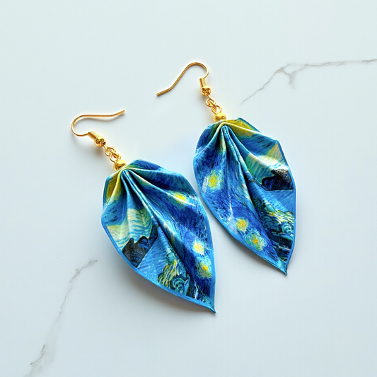 Origami Leaf Earrings