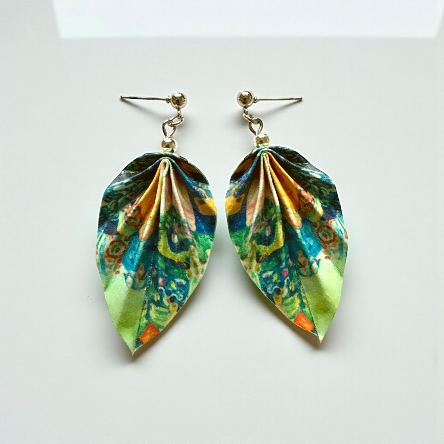 Gustav Klimt’s Baby Painting : Origami Leaf Earrings Gift