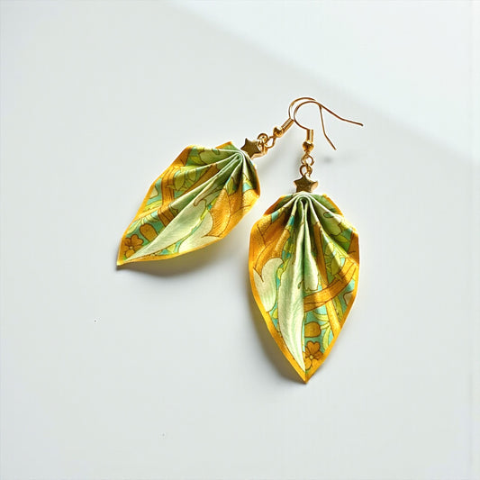 W.Morris St. James (1881) Origami Leaf Earrings