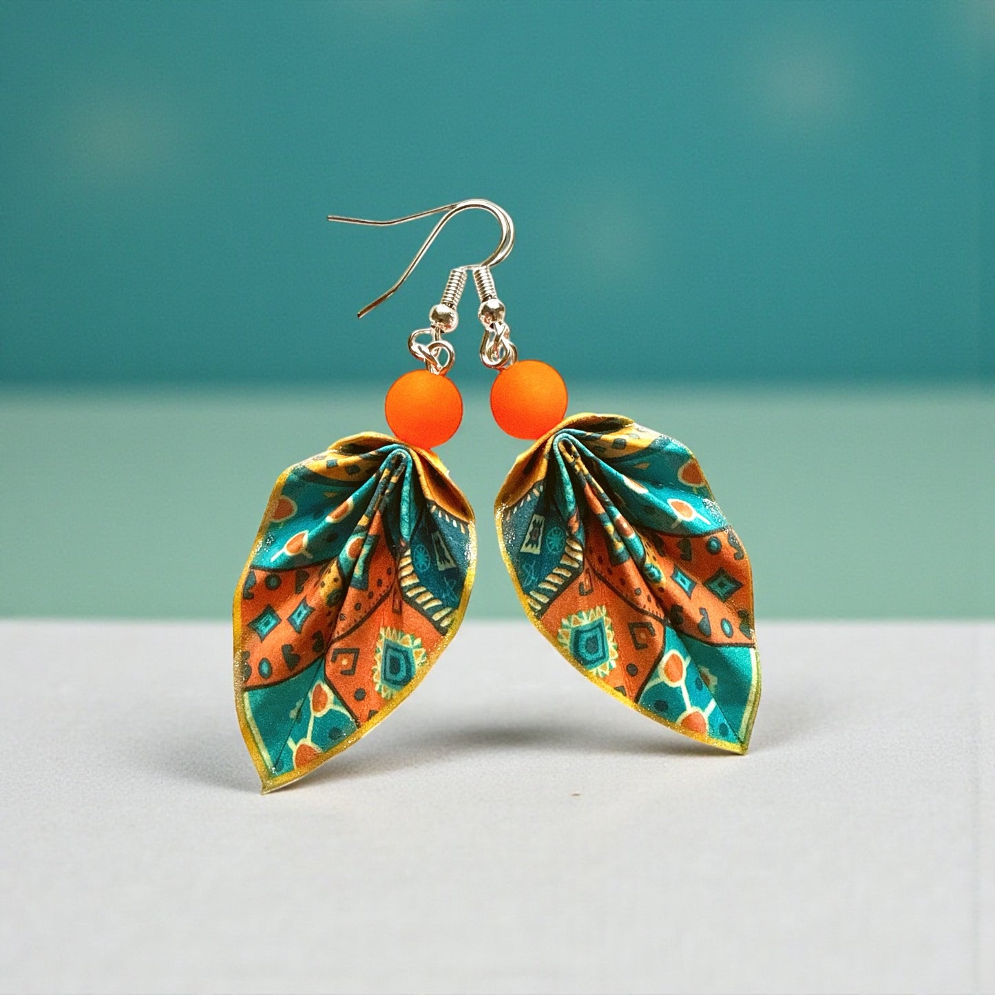 Origami Leaf Earrings – Handmade Minimalist Jewelry