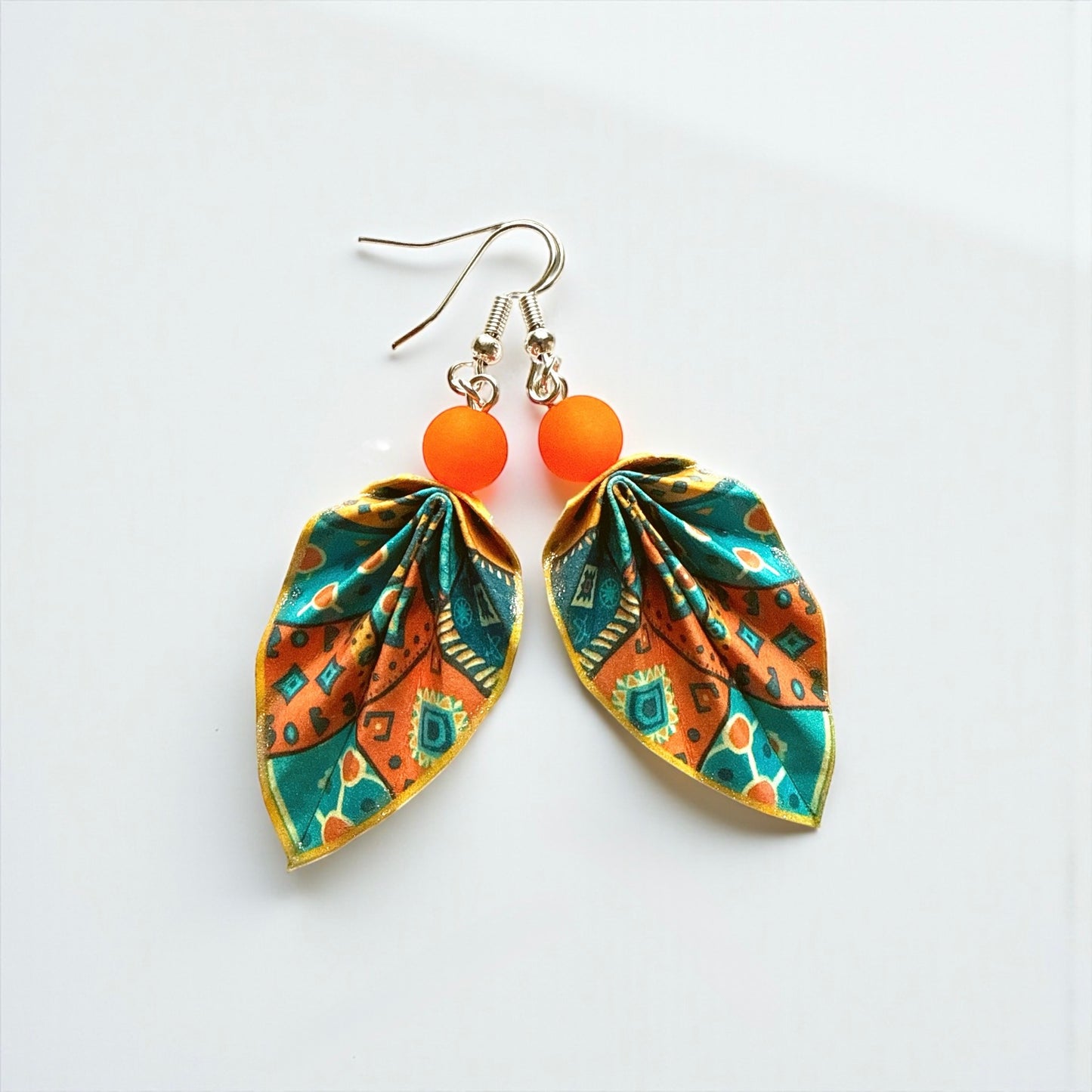 Origami Leaf Earrings – Handmade Minimalist Jewelry