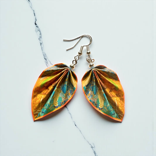Antoni Gaudi - Trencadis Mosaic, Park Güell handmade origami earrings