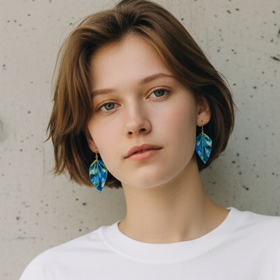 Origami Leaf Earrings