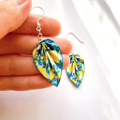 Boucles d'oreilles origami orange – Bijoux légers en papier fait main