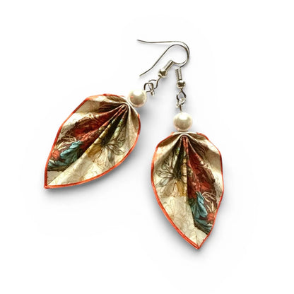 Boucles d'oreilles origami W. Morris Honeysuckle