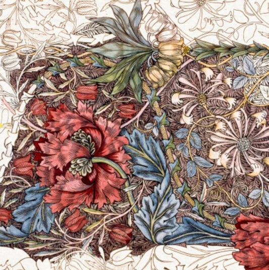 William Morris - Honeysuckle Origami Leaf Earrings - Hand & Pixel